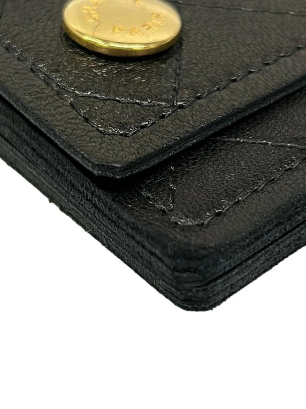 CHANEL Matelasse - Black Leather Other Style Wallet Gold hardware - Picture 4 of 12